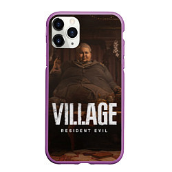 Чехол iPhone 11 Pro матовый RESIDENT EVIL VILLAGE, цвет: 3D-фиолетовый