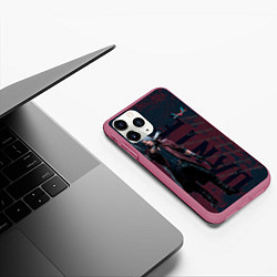 Чехол iPhone 11 Pro матовый Dante, цвет: 3D-малиновый — фото 2