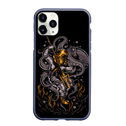 Чехол iPhone 11 Pro матовый ПОДВОДНАЯ БИТВА, цвет: 3D-серый