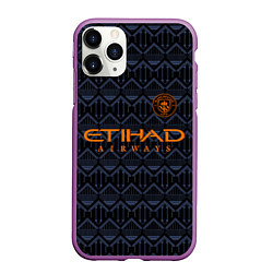 Чехол iPhone 11 Pro матовый MANCHESTER CITY МАНЧЕСТЕР, цвет: 3D-фиолетовый