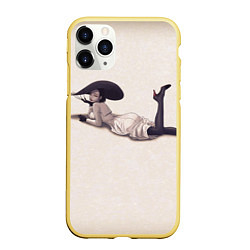 Чехол iPhone 11 Pro матовый Tall Vampire Lady RE, цвет: 3D-желтый