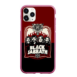 Чехол iPhone 11 Pro матовый Black Sabbath, цвет: 3D-малиновый