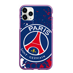 Чехол iPhone 11 Pro матовый ФК ПСЖ FC PSG PARIS SG, цвет: 3D-фиолетовый