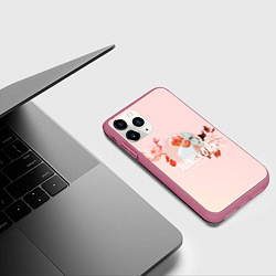 Чехол iPhone 11 Pro матовый Чон Чонгук, цвет: 3D-малиновый — фото 2