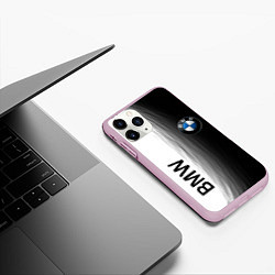 Чехол iPhone 11 Pro матовый Black and White BMW, цвет: 3D-розовый — фото 2