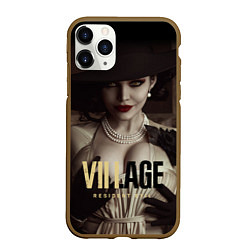 Чехол iPhone 11 Pro матовый Resident Evil Village Димитреску фан-косплей, цвет: 3D-коричневый