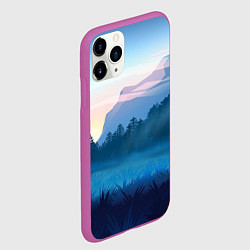 Чехол iPhone 11 Pro матовый Рассвет, цвет: 3D-фиолетовый — фото 2