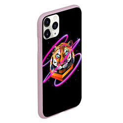 Чехол iPhone 11 Pro матовый Тигр, цвет: 3D-розовый — фото 2
