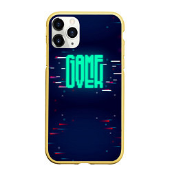 Чехол iPhone 11 Pro матовый Game Over, цвет: 3D-желтый