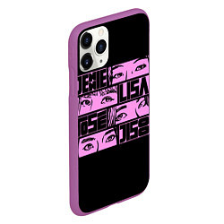 Чехол iPhone 11 Pro матовый Black pink eyes, цвет: 3D-фиолетовый — фото 2