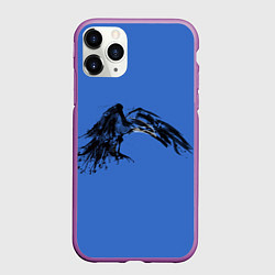 Чехол iPhone 11 Pro матовый Тень ворона, цвет: 3D-фиолетовый