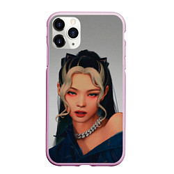 Чехол iPhone 11 Pro матовый Hot Jennie, цвет: 3D-розовый