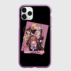 Чехол iPhone 11 Pro матовый Kaguya Sama Госпожа Кагуя, цвет: 3D-фиолетовый
