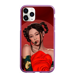 Чехол iPhone 11 Pro матовый Дженни BLACKPINK, цвет: 3D-фиолетовый