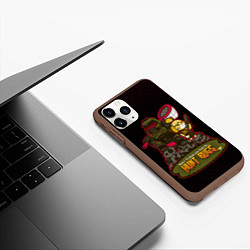 Чехол iPhone 11 Pro матовый Doom x Animal crossing, цвет: 3D-коричневый — фото 2