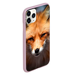 Чехол iPhone 11 Pro матовый Хитрая лисица, цвет: 3D-розовый — фото 2