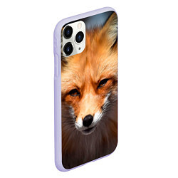 Чехол iPhone 11 Pro матовый Хитрая лисица, цвет: 3D-светло-сиреневый — фото 2