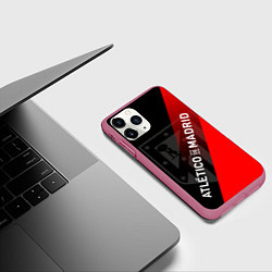 Чехол iPhone 11 Pro матовый АТЛЕТИКО МАДРИД ATLETICO, цвет: 3D-малиновый — фото 2