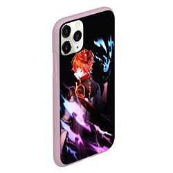 Чехол iPhone 11 Pro матовый ТАРТАЛЬЯ - GENSHIN IMPACT NEON, цвет: 3D-розовый — фото 2