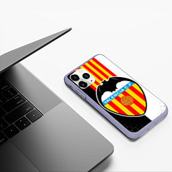 Чехол iPhone 11 Pro матовый FC VALENCIA ФК ВАЛЕНСИЯ, цвет: 3D-светло-сиреневый — фото 2