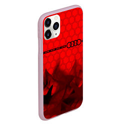 Чехол iPhone 11 Pro матовый Audi - Racing Line, цвет: 3D-розовый — фото 2