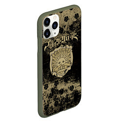 Чехол iPhone 11 Pro матовый Золотой Рассвет Чёрный клевер, цвет: 3D-темно-зеленый — фото 2