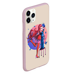 Чехол iPhone 11 Pro матовый Ameri and Iruma, цвет: 3D-розовый — фото 2