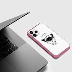 Чехол iPhone 11 Pro матовый Sukunas Laugh, цвет: 3D-малиновый — фото 2