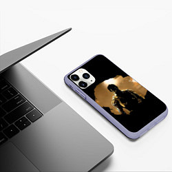 Чехол iPhone 11 Pro матовый Взгляд Адама, цвет: 3D-светло-сиреневый — фото 2