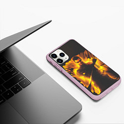 Чехол iPhone 11 Pro матовый Jensen in fire, цвет: 3D-розовый — фото 2