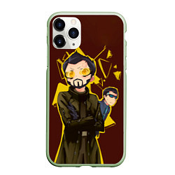 Чехол iPhone 11 Pro матовый Anime Adam Jensen, цвет: 3D-салатовый