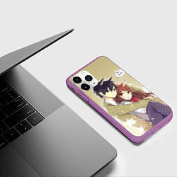 Чехол iPhone 11 Pro матовый Хоримия, цвет: 3D-фиолетовый — фото 2