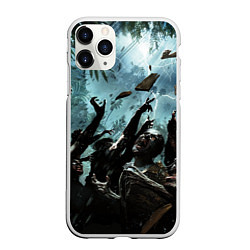 Чехол iPhone 11 Pro матовый Кровожадные зомби Zombie, цвет: 3D-белый