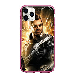 Чехол iPhone 11 Pro матовый Adam Jensen, цвет: 3D-малиновый