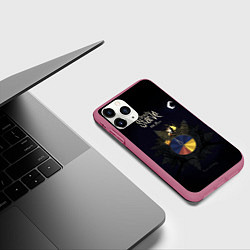 Чехол iPhone 11 Pro матовый Двигайся и не голодай, цвет: 3D-малиновый — фото 2