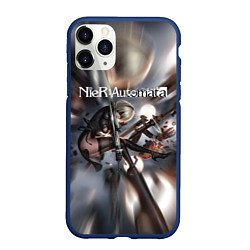 Чехол iPhone 11 Pro матовый YoRHa Nier Automata Z, цвет: 3D-тёмно-синий