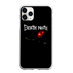 Чехол iPhone 11 Pro матовый Death Note яблоко и ручка, цвет: 3D-белый