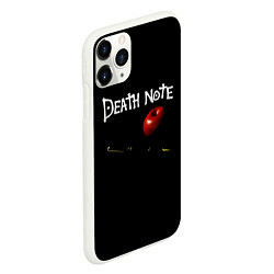 Чехол iPhone 11 Pro матовый Death Note яблоко и ручка, цвет: 3D-белый — фото 2