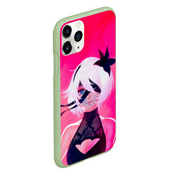 Чехол iPhone 11 Pro матовый Nier Automata 2B Z, цвет: 3D-салатовый — фото 2