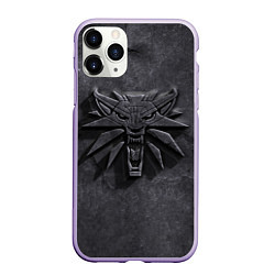 Чехол iPhone 11 Pro матовый THE WITCHER КАМЕНЬ ЛОГО, цвет: 3D-светло-сиреневый