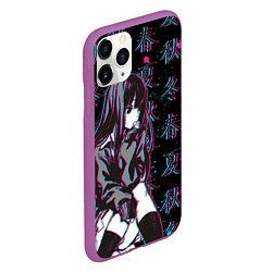 Чехол iPhone 11 Pro матовый Sad Anime Girl, цвет: 3D-фиолетовый — фото 2