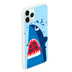 Чехол iPhone 11 Pro матовый Акула bite, цвет: 3D-белый — фото 2