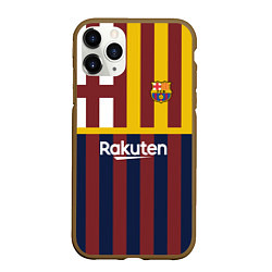 Чехол iPhone 11 Pro матовый BARCELONA FC БАРСЕЛОНА ФК BARCA, цвет: 3D-коричневый