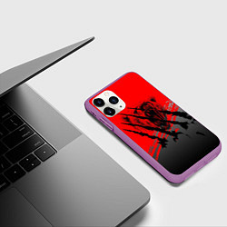 Чехол iPhone 11 Pro матовый Славянские символы, цвет: 3D-фиолетовый — фото 2