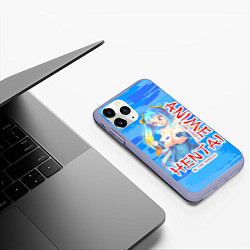 Чехол iPhone 11 Pro матовый Anime vs Hentai, цвет: 3D-светло-сиреневый — фото 2