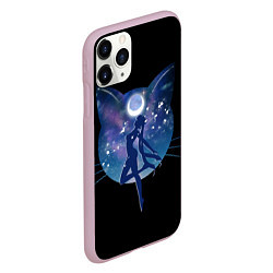 Чехол iPhone 11 Pro матовый Sailor Moon силуэт, цвет: 3D-розовый — фото 2