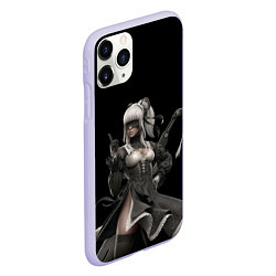 Чехол iPhone 11 Pro матовый Nier: Automata, цвет: 3D-светло-сиреневый — фото 2