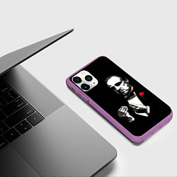 Чехол iPhone 11 Pro матовый Крёстный Отец The Godfather, цвет: 3D-фиолетовый — фото 2