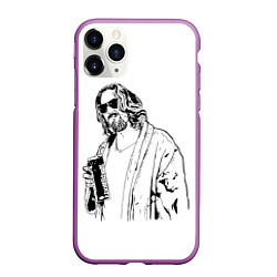 Чехол iPhone 11 Pro матовый Большой Лебовски Big Lebowski, цвет: 3D-фиолетовый