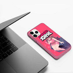 Чехол iPhone 11 Pro матовый FNF Girlfriend, цвет: 3D-малиновый — фото 2